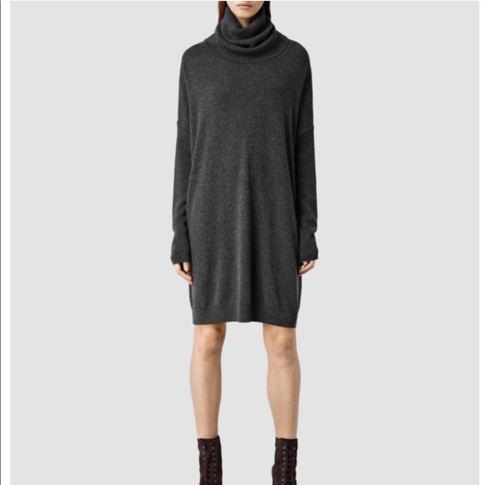 All Saints Erin Dress Charcoal